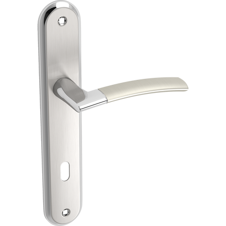 LUXOR klamka na szyldzie długim na klucz