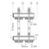 Półsrubunek kątowy z uszczelnieniem płaskim, nakrętno-wkrętny 1/2"x1/2"