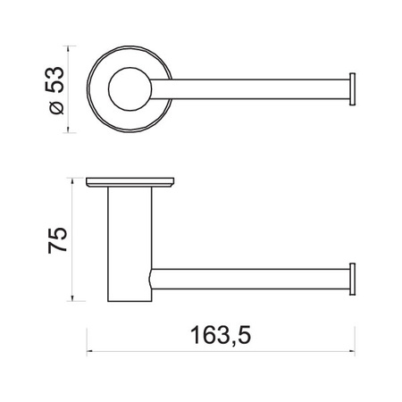 SMILE uchwyt na papier toaletowy, szczotkowane złoto