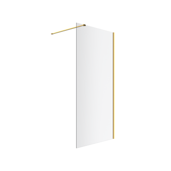 EXCELLENT Vidoq walk-in ścianka prysznicowa prosta 90x200 cm, powłoka Clean Control, złoty szczotkowany złoty szczotkowany KAEX.1506.900.LP.GB