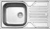 Zlewozmywak stalowy 1-komorowy z ociekaczem - odpływ 3.5" dekor stal ZEL 3113