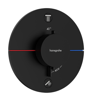 HG ShowerSelect Comfort S Bateria termostatyczna do 2 odbiorników, podtynkowa, Czarny Matowy