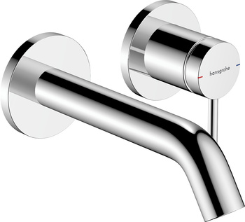 HG Tecturis S Jednouchwytowa bateria umywalkowa EcoSmart+ z wylewką 16,5 cm, ścienna, podtynkowa, Chrom