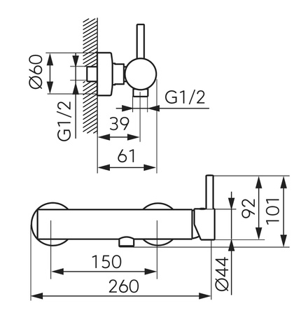 CIRICULUS zestaw natryskowy z baterią natryskową, złoto szczotkowane