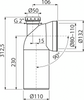 Przyłącze do stojącej miski WC, kolano 90° z przyłączem DN 50, DN 110, długość 230 mm, PP, białe