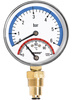 Termomanometr 80 mm 1-2" radialny 0-6 bar, 0-120°C