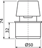 Zawór napowietrzający kanalizacyjny z wyjściem DN50