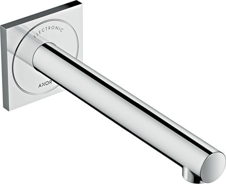 AX Uno Elektroniczna bateria umywalkowa z wylewką 221 mm, ścienna, podtynkowa, Chrom