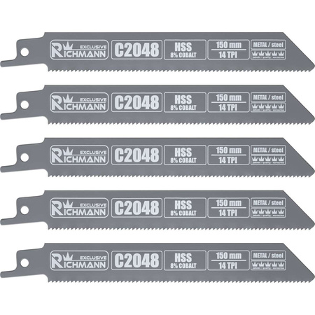 BRZESZCZOT DO PIŁY SZABLASTEJ DO METALU 150MM,HSS-KOBALT,14 TPI, 5 SZT/OPAK.