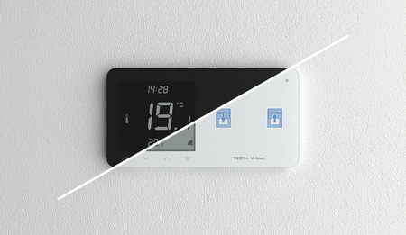 Dwupolowy dotykowy szklany włącznik rolet z regulatorem temperatury WZR-02