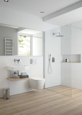 Zestaw WC podtynkowy 6 w 1 biały chrom CDES6ZPW