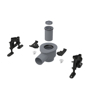 Syfon DN50 oraz zestaw regulowanych nóżek