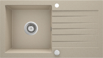 Zlewozmywak granitowy 1-komorowy z ociekaczem piasek stal ZQZ 7113