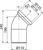 Przyłącze WC – kolano 45°