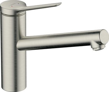 HG Zesis M33 Jednouchwytowa bateria kuchenna 150, LowPressure do bezciśnieniowych podgrzewaczy wody, 1jet, Stal Szlachetna Finish