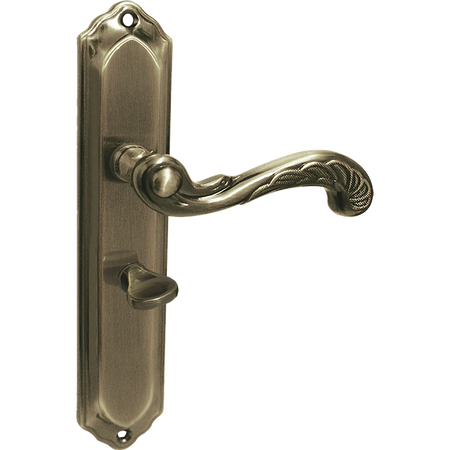 RETRO klamka na szyldzie długim WC