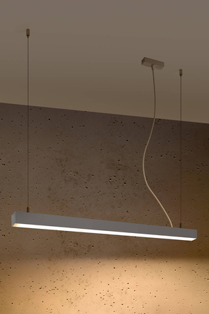 Lampa wisząca PINNE 90 szara 3000K