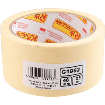 TAŚMA MASKUJĄCA PAPIEROWA 48MMx25M ŻÓŁTA