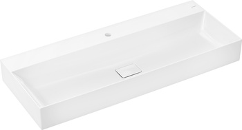 HG Xevolos E Umywalka wpuszczana w blat 1200/480, szlifowana z otworem na baterię, bez przelewu, SmartClean, Biały
