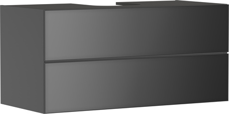 HG Xevolos E Szafka pod szlifowaną umywalkę wpuszczaną w blat/nablatową z 2 szufladami 1180/550, Szary Łupek Mat. Kolor frontu: Szary Łupek Metaliczny