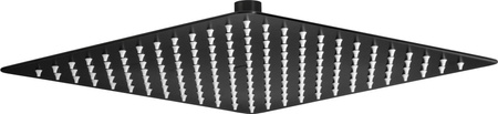 Głowica prysznicowa stalowa - 300x300 mm nero NAC 209K