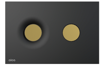 Przycisk sterujący do systemów podtynkowych, czarny-mat/złoty-mat