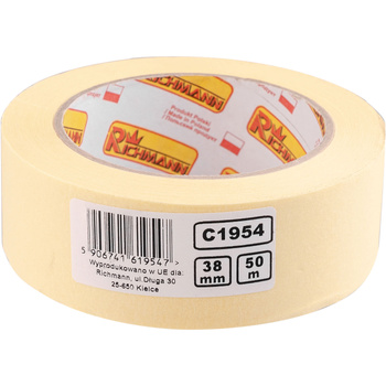 TAŚMA MASKUJĄCA PAPIEROWA 38MMx50M ŻÓŁTA