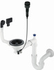 Syfon do zlewozmywaka granitowego 1-komorowego - Space-Saver nero ZXY N982