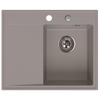 STAMPO zlewozmywak granitowy 1-kom z ociek. 50/60 cm, prawy, taupe