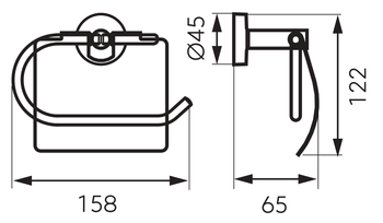 MEPHISTO uchwyt na papier toaletowy, chrom