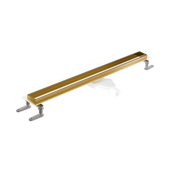 EXCELLENT Stilio odpływ liniowy 90 cm z kołnierzem ruszt do wypełnienia płytką, złoty połysk złoty połysk INEX.1515.900.P.GL