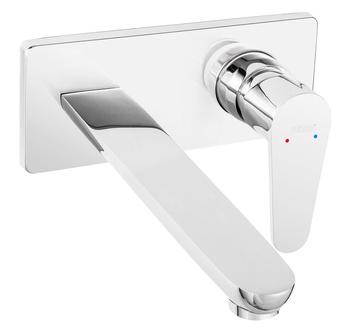 ALGEO bateria umywalkowa podtynkowa z wylewką 22cm, chrom