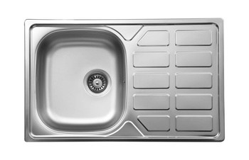 Zlewozmywak stalowy 1-komorowy z ociekaczem satyna stal ZEO 0113