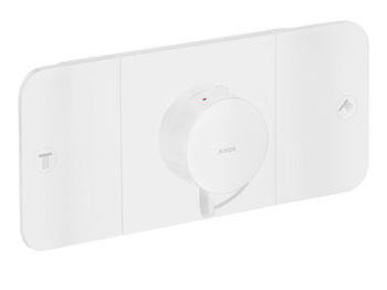 AX One Moduł termostatyczny do 2 odbiorników, podtynkowy, Biały Matowy