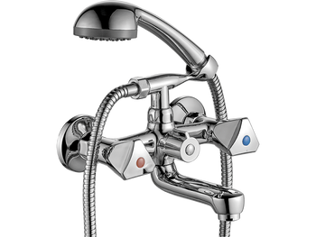 NORM bateria wannowa ścienna z zestawem natryskowym