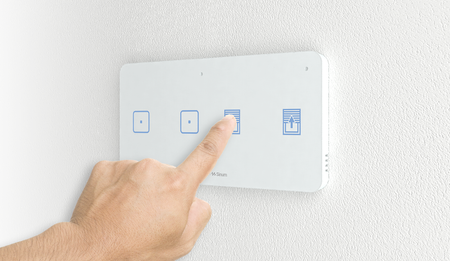 Podwójny przewodowy dwupolowy dotykowy szklany włącznik oświetlenia z włącznikiem rolet WSZ-22m