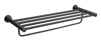 SMILE wieszak na ręcznik z półką, czarny
