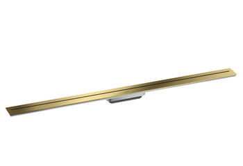 AX Drain Element zewnętrzny odpływu liniowego 1200, montaż przyścienny, Złoty Optyczny Polerowany