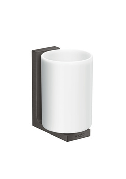 AX Universal Rectangular Kubek na szczoteczki do zębów, Czarny Chrom Szczotkowany