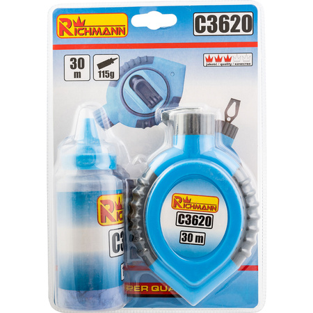 SZNUREK TRASERSKI 30M + KREDA NIEBIESKA