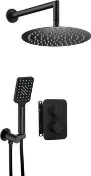 Zestaw prysznicowy podtynkowy z BOXem termostatycznym stała nero Therm BXYZNEBT