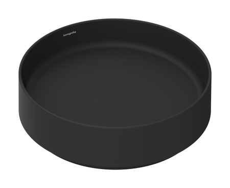 HG Xuniva Evo S Umywalka nablatowa 400/400 bez otworu na baterię, bez przelewu, Czarny Matowy