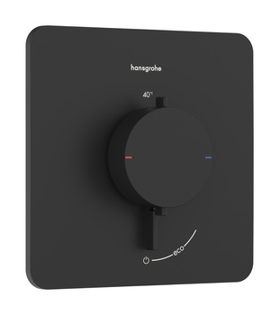 HG Ecostat Comfort Q Bateria termostatyczna do 1 odbiornika, podtynkowa, Czarny Matowy