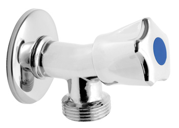 Zawór grzybkowy kątowy z rozetą, z zaworem zwrotnym 1-2"x3-4"