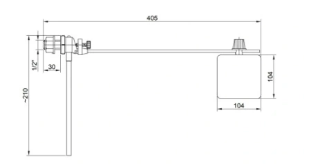Mechanizm napełniający pływakowy kwadrat 600-5400