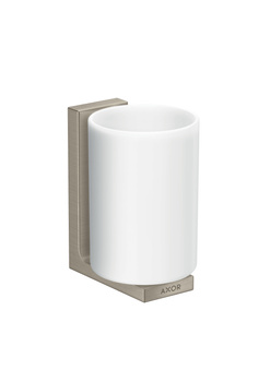 AX Universal Rectangular Kubek na szczoteczki do zębów, Nikiel Szczotkowany