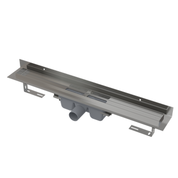 Odpływ podłogowy z obramowaniem do pełnego rusztu i kołnierzem przymocowanym do ściany