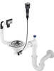Syfon do zlewozmywaka granitowego 1-komorowego - Space-Saver stal ZXY 9982