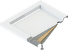 Brodzik akrylowy półokrągły 90 cm biały KGJ 053B