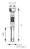 Wąż przyłączeniowy do baterii L-40 cm M10 x 1-2 długi